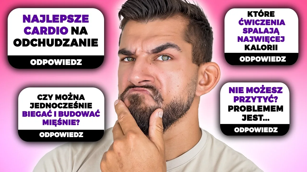 Miniatura mojego filmu: Q&A o kardio nagrane na bieżni, pytania o najlepsze cardio na odchudzanie i bieganie a mięśnie