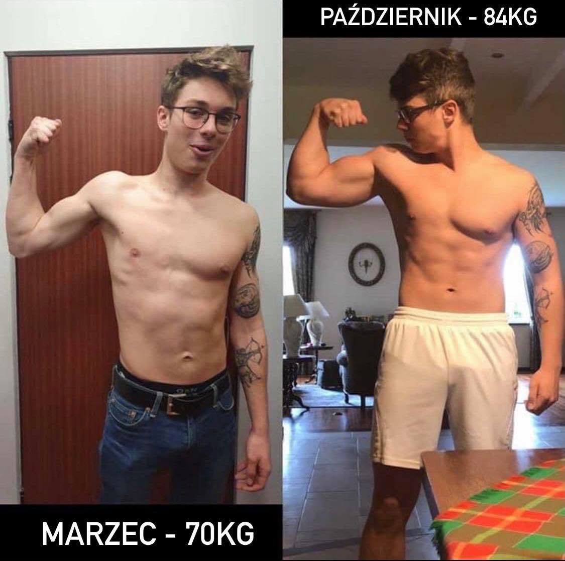 Przemiana sylwetki, przed i po